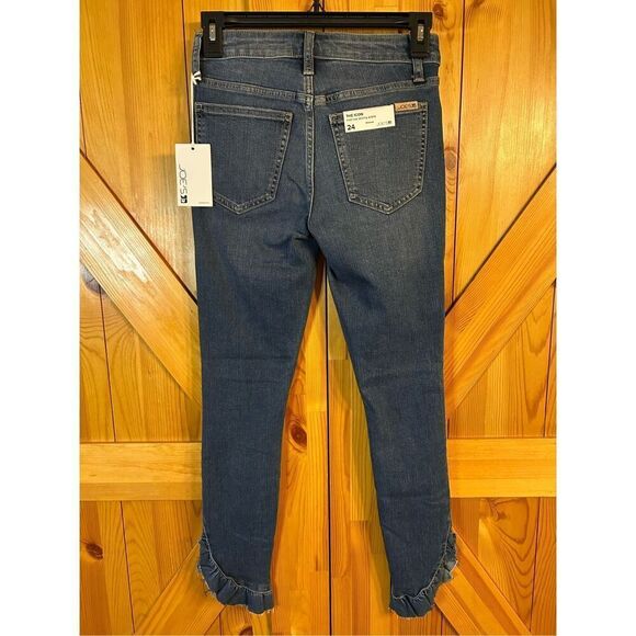 Joe’s Jeans Womens The Icon Mid Rise Skinny Ankle Raw Hem Distressed Size 24 nwt - Picture 4 of 8